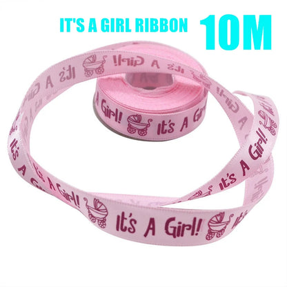 Boy Or Girl Gender Reveal Disposable Tableware Plate Cup Banner Balloons Baby Shower Gender Reveal Party Decorations