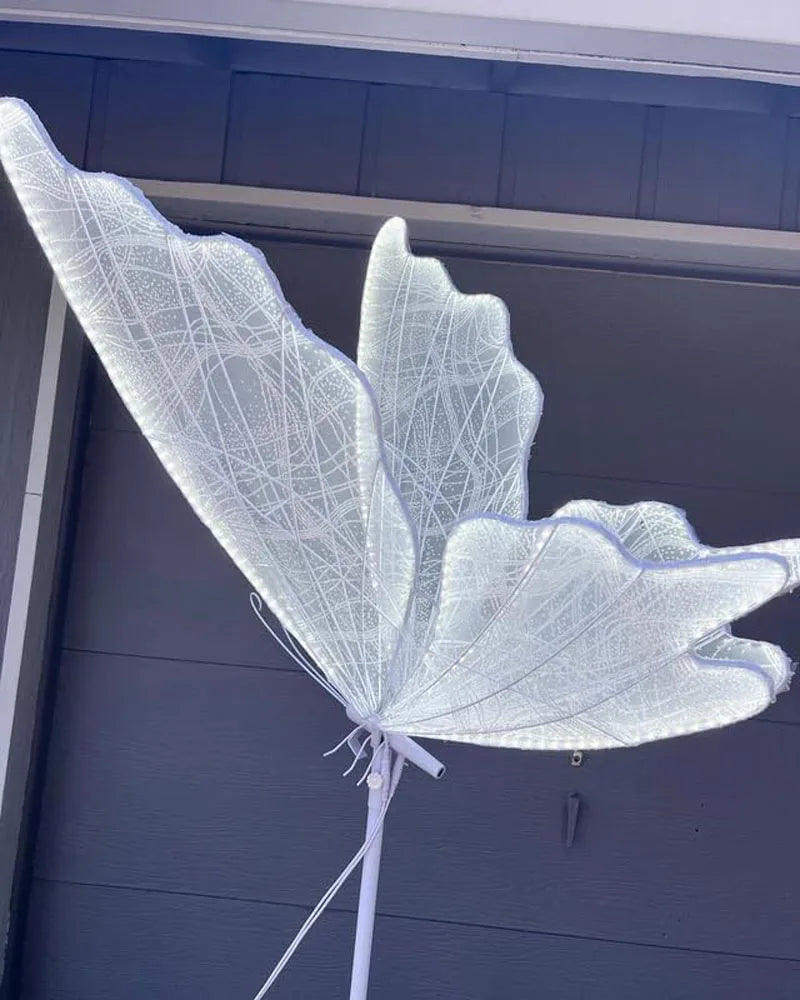 60/80/100cm Wedding Butterfly Floor lamp Creative Butterfly Ceiling Lamp Butterfly Hanging Decoration Prop for Wedding Christmas