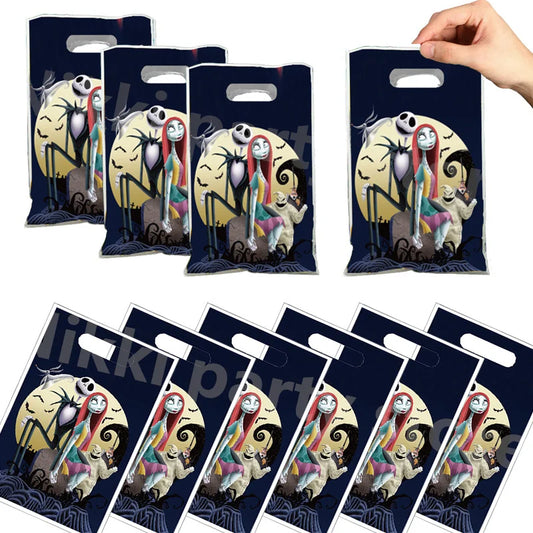 the Nightmare before Christmas Gift Bag Party Favors Plastic Candy Bag Child Party Loot Bags Kids Birthday Party Supplies Decor