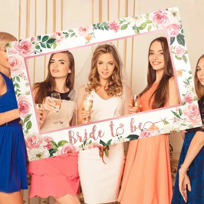1Pcs Bride To Be Photo Booth Props Frame Bachelorette Party Decoration Engagement Wedding Photobooth Props Bridal Shower Supplie