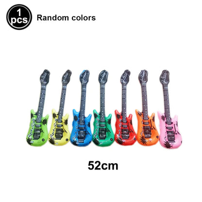 Inflatable Rock Star Toy Ballon Inflatable Party Props Balloons Guitar Saxophone Keyboard Piano Rock Toys Karaoke Party Decors