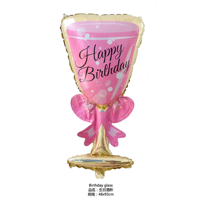 Sexy Lingerie Aluminum Foil Balloon Bachelorette Party Whiskey Red Lips High Heel Adult Party Bride Wedding Hen Night Decoration
