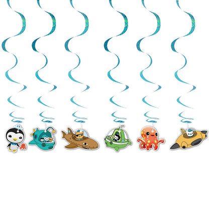 The Octonauts Birthday Party Decoration Disposable Paper Plate Ocean Captain Pirate Penguin Kids Barnacles Peso Suppies Balloons