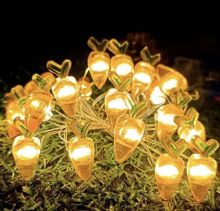1.5m 10led Easter Rabbit Egg Light String Bunny Carrot Chick Lantern Strings Kids Happy Easter Day Party Decor For Home 2025