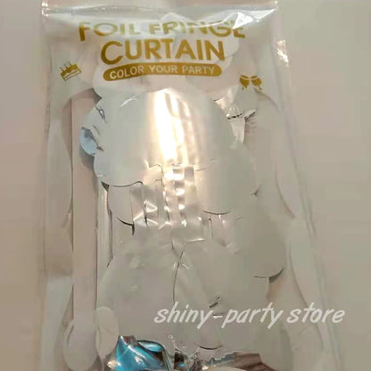 1m×2m Heart Rain Curtain Party Decoration Valentine's Day Atmosphere Background Decor For Birthday Parti Wedding Shooting Props