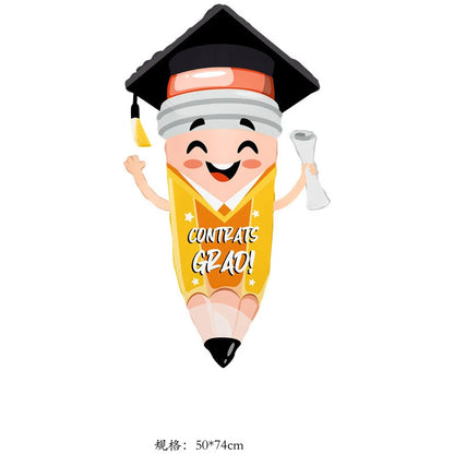 New graduation doctoral student owl graduation certificate graduation bear shaped aluminum film balloon graduation party decorat