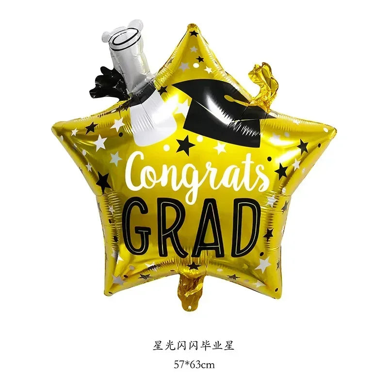 Graduation Party Balloon Owl Helium Globe Foil Balloon Congrats Grad School Celebrations 2024 Party Decorations Globos Ballons
