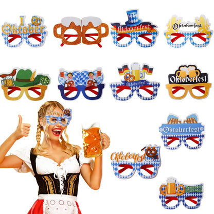 2022 Oktoberfest Funny Glasses Non-woven Beer Cups Creative Glasses Summer Party Decoration Supplies