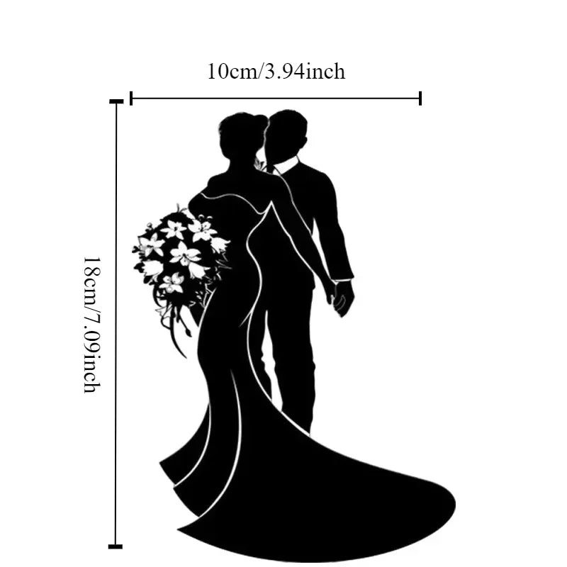 MR MRS Cake Topper Acrylic Black Wedding Cake Topper Decorations Mariage Baking Tools Party Supplies