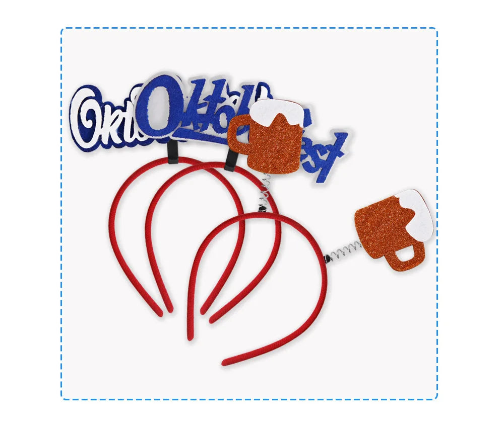 Munich beer headband photo props party decorations Love Oktoberfest headband buckle Makeup costume props christmas decoration
