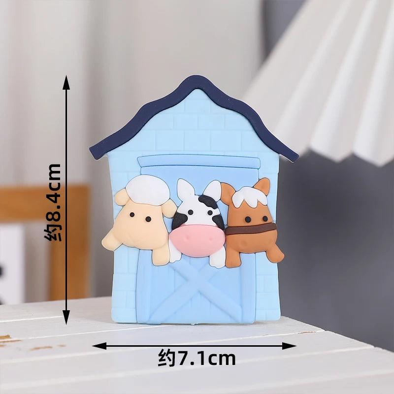 Farm Animals Cake Topper Rustic Cake Decoration Lambs, Ponies, Piglets, Chick,  Haystacks for Kids Happy Birthday Party Supplies