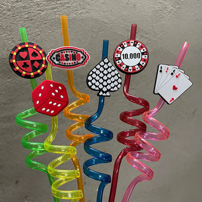 Casino Birthday Decorations Las Vegas Party Foil Curtains Backdrop Balloon New Years Eve Party Poker Decor Supplies