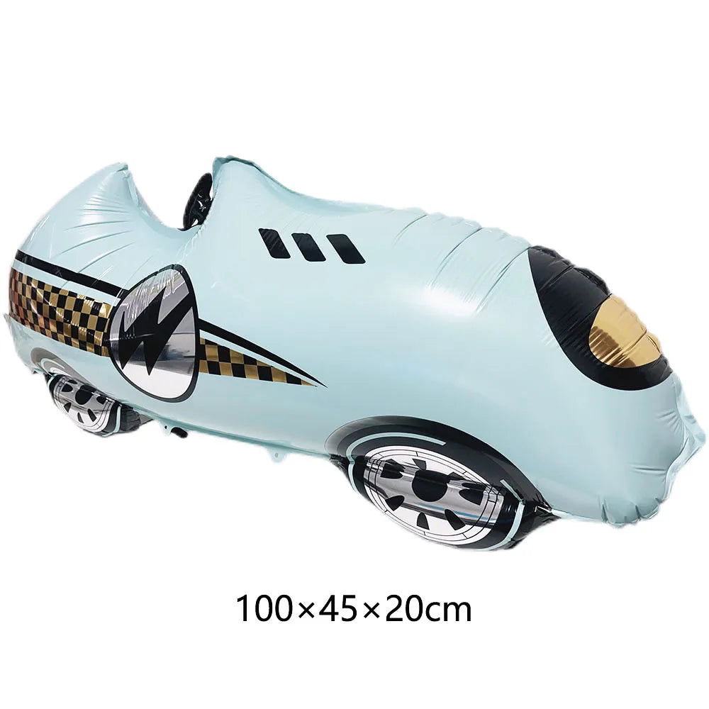 Race Car 2nd Birthday Decorations Tableware Paper Plates Cups Large Racing Car Balloons Kids Two Fast Birthday Party Supplies