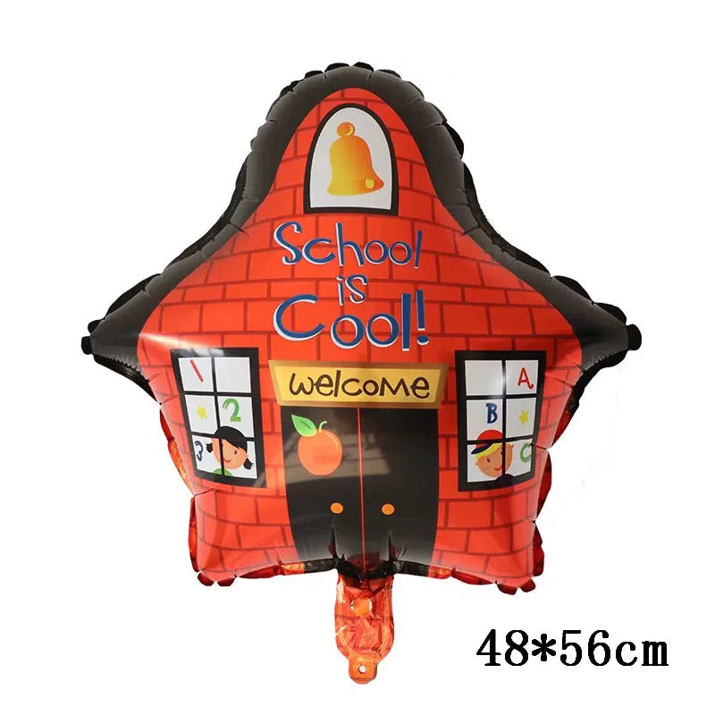 Crayon Box Pencil Foil Balloons School Bag Graduation Helium Balloon Learning Birthday Party Decor Start Back School Globos