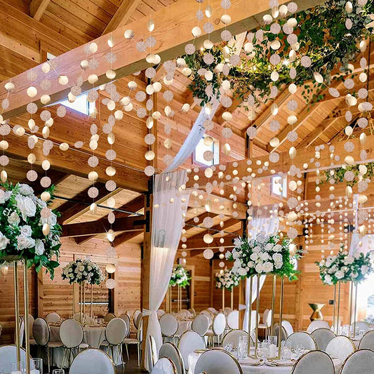 4M Glitter Champagne Gold Paper Banner Garland Happy Birthday Decoration for Adult Kids Boy Girl Baby Shower Wedding Party Decor