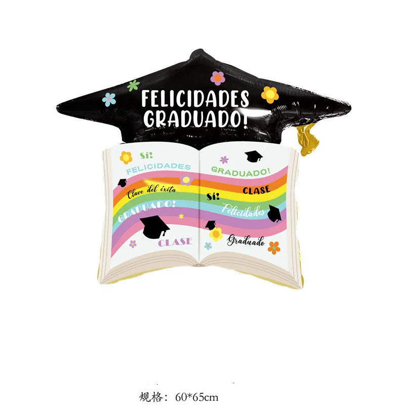 New graduation doctoral student owl graduation certificate graduation bear shaped aluminum film balloon graduation party decorat