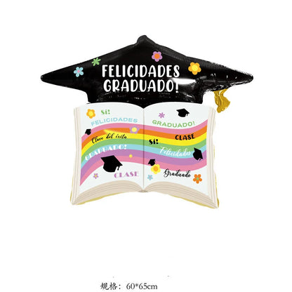 New graduation doctoral student owl graduation certificate graduation bear shaped aluminum film balloon graduation party decorat