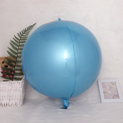4D Foil Balloons Holographic Round Balloon for Birthday Bachelor Party and Christmas Gift Decoration Valentine's Day Baby Shower
