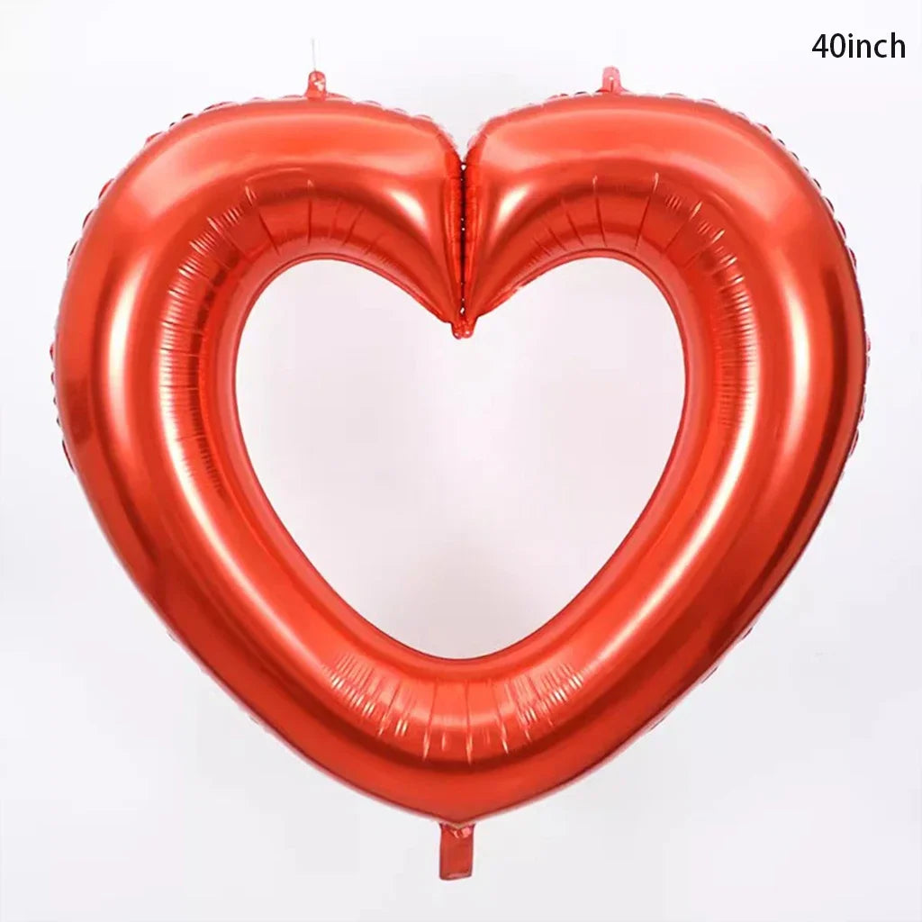 Love Heart Aluminum Film Balloon Peach Heart Foil Balloon Wedding Room Decor Bride To Be Photobooth Props Baloon Bridal Shower