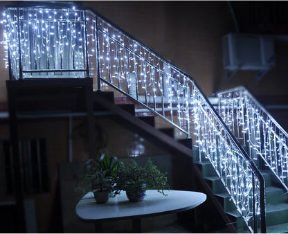 Curtain Icicle Light Indoor Outdoor Eaves Decor String Lights Garden Party Yard Christmas Decoration holiday Garlands 5m
