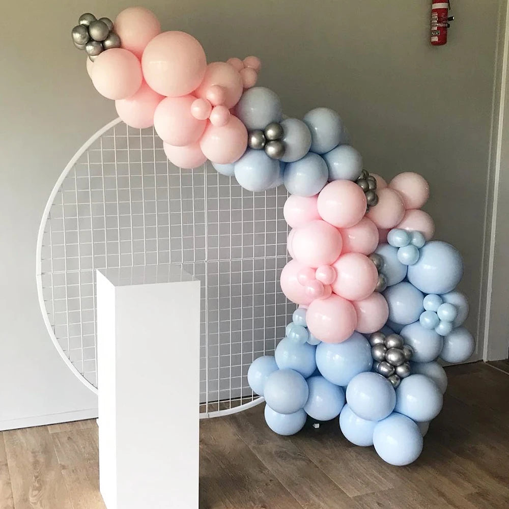 106Pcs Blue Pink Balloons Garland Kit Gender Reveal Balloon Arch Decor Boy or Girl Baby Shower Birthday Party Decorations Globos