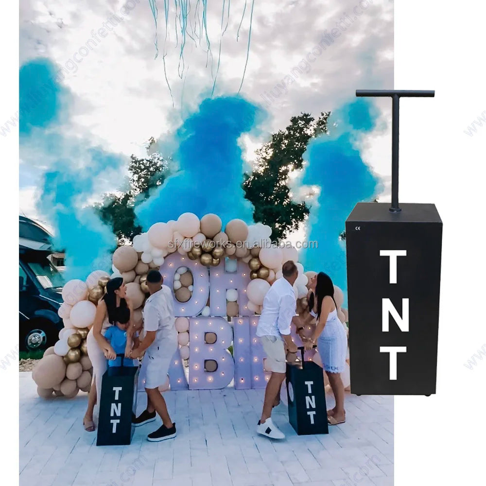 Electronic Spray Confetti Powder Electronic Remote Control Gender Reveal Outdoor Wedding Party Baby Shower Boy or Girl Pink Blue