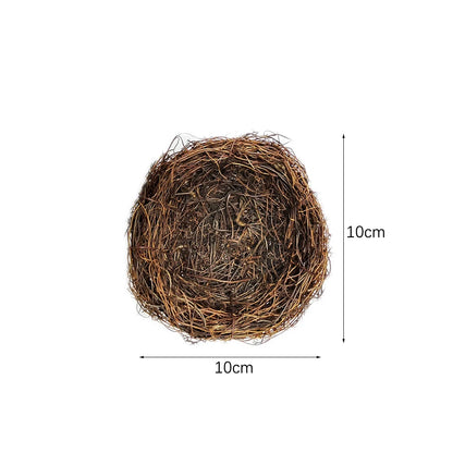 10-15Cm Easter Artificial Bird Nest Easter Eggs Natural Rattan Nest Eggs Storage Easter Decoration 2025 Kids Diy Craft Supplies