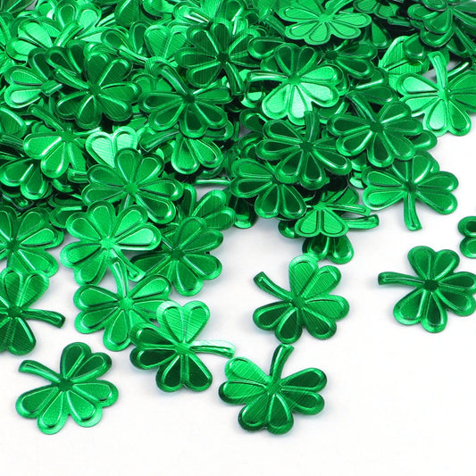 15g/30g St Patricks Day Table Decoration Sequins PVC Green Shamrock Confetti for Irish Festival Holiday Party Home Decoration