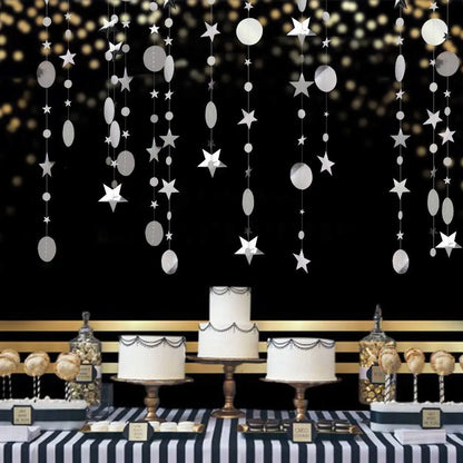 4M Glitter Champagne Gold Paper Banner Garland Happy Birthday Decoration for Adult Kids Boy Girl Baby Shower Wedding Party Decor