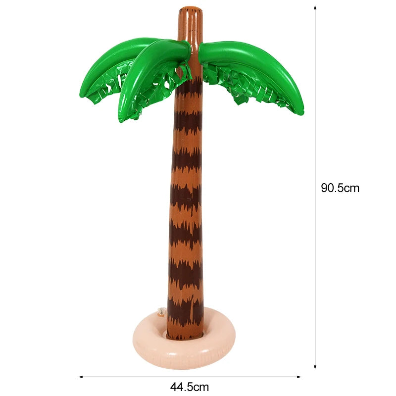 Hawaiian Party Decoration Palm Tree PVC Inflatale Toy Tropical Bird Ball Balloons Luau Summer Beach Birthday Party Supplies