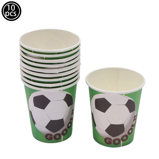 Football Themed Party Drinking Plastic Straws Kids Boys Birthday Decorations Reusable Straws Soccer Ball Sports Party Supplies