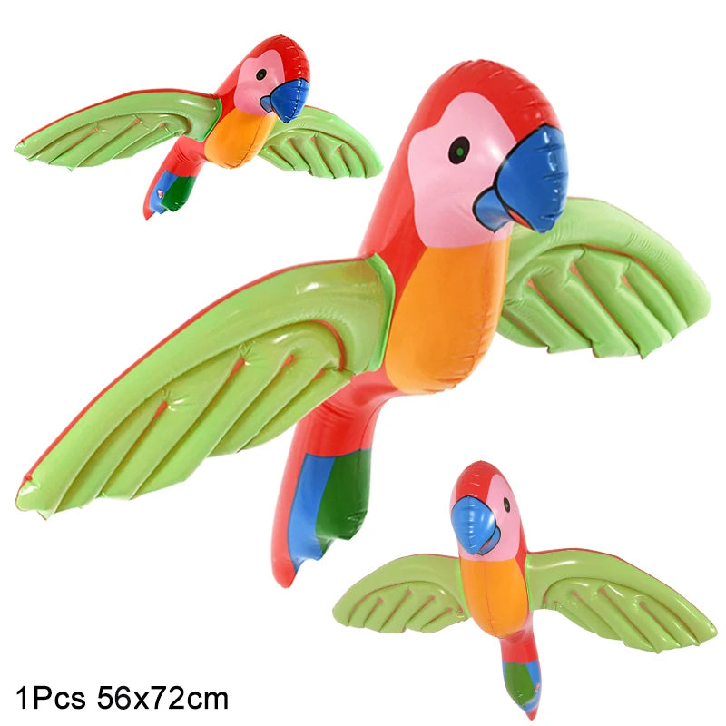 Hawaiian Party Decoration Palm Tree PVC Inflatale Toy Tropical Bird Ball Balloons Luau Summer Beach Birthday Party Supplies