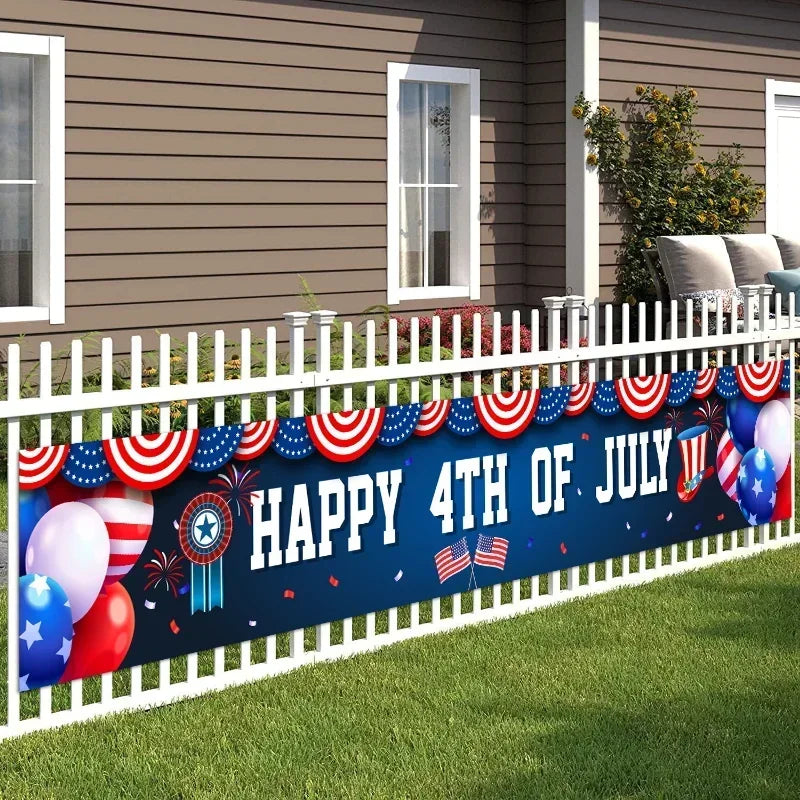America Independence Day Decorative American Flag Tinsel Garland Banner 4th of July Party Supplies Home Wall Hanging Decoration