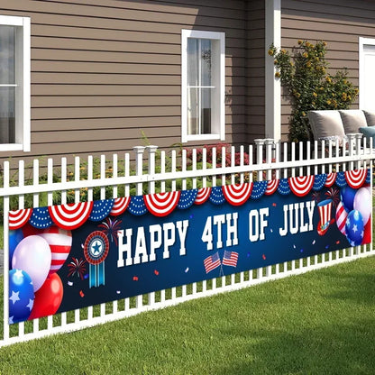 America Independence Day Decorative American Flag Tinsel Garland Banner 4th of July Party Supplies Home Wall Hanging Decoration