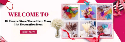165PCS Pampas Grass Dried Flowers Boho Farmhouse Country Wedding Home Room Decor Bouquet Bunny Tail Grass DIY Artificial Flowers
