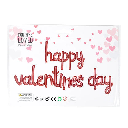 Heart Shaped Background Wall Foil Balloon Love Letter Balloons for Wedding Party Happy Valentines Day Home Decoration Supplies