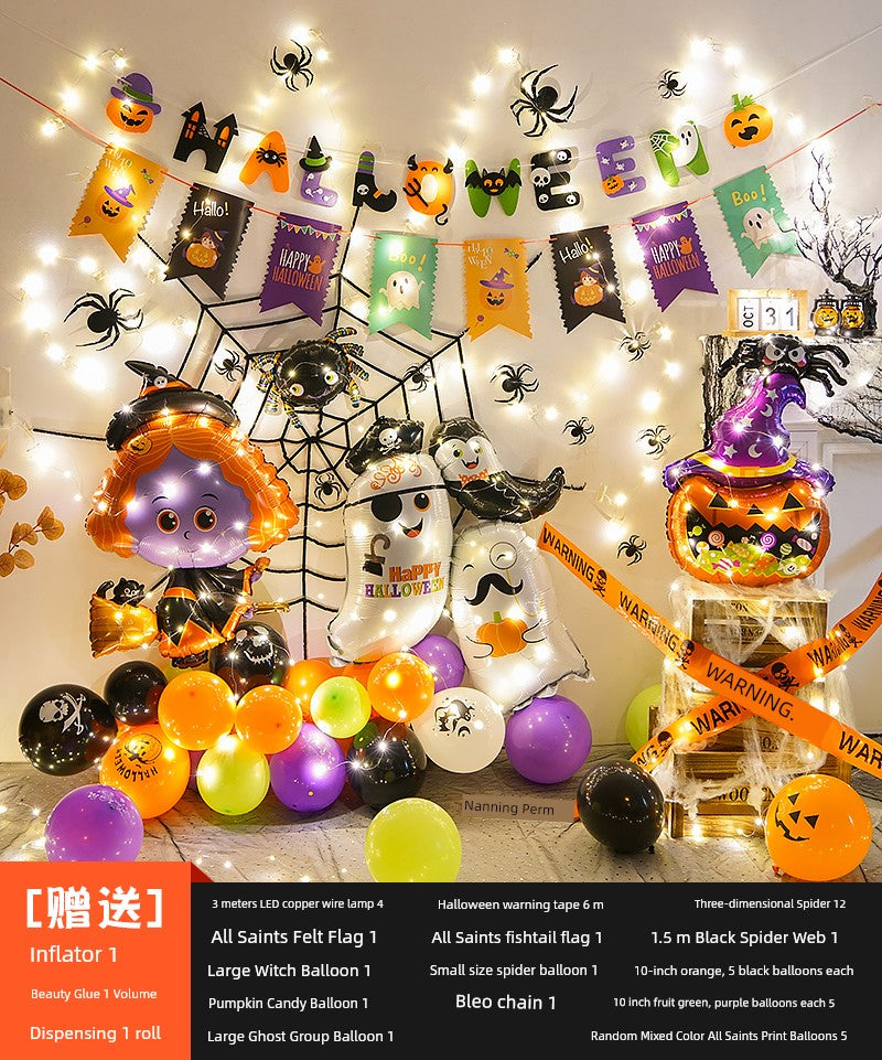 Background Wall Decoration Pumpkin Lamp Children Props Balloon