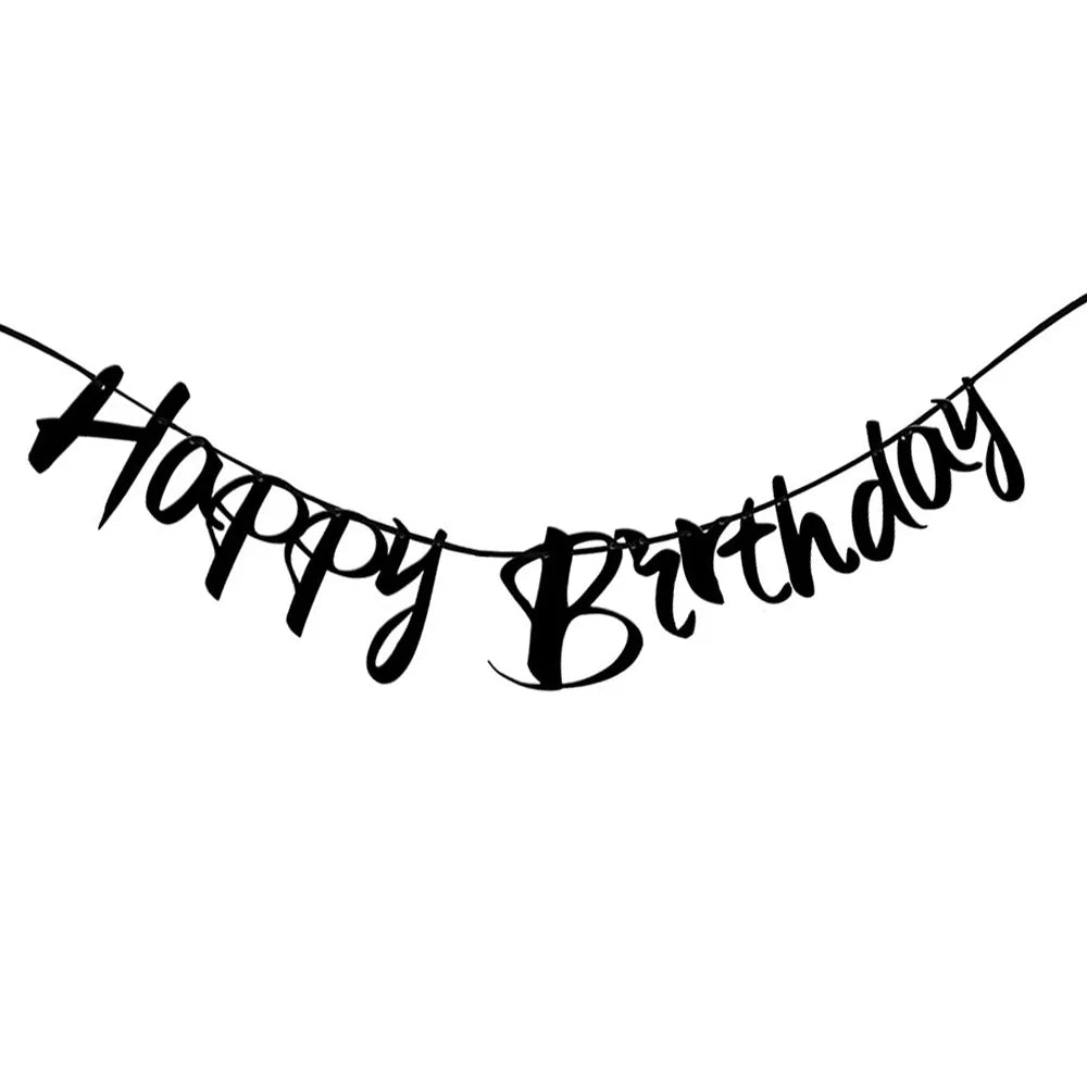 60 Years Birthday Party Decorations Happy 60th Birthday Paper Banner 12inch Latex Balloons 60th Birthday Party Hanging Supplies