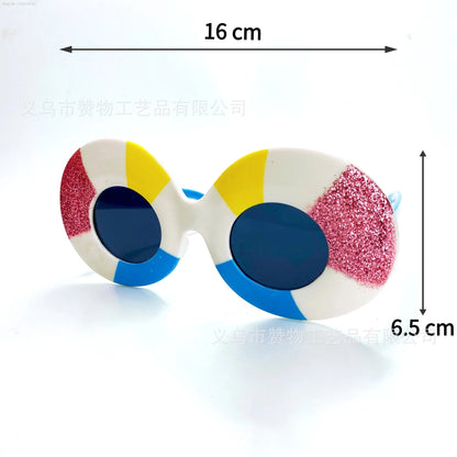 12Pcs Oktoberfest Glasses Plastic Goggles Beer Mug Pattern Glasses Photo Props German Oktoberfest Theme Event Decoration