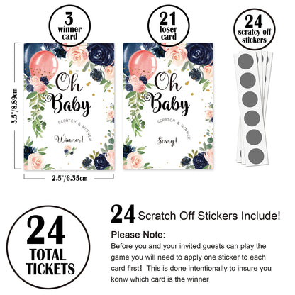 Baby Shower Party Gender Revealing Game Scratch Cards Baby Shower Party Decoration Supply