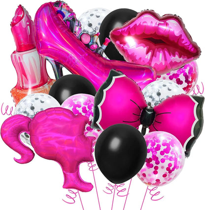 Sexy Lingerie Aluminum Foil Balloon Bachelorette Party Whiskey Red Lips High Heel Adult Party Bride Wedding Hen Night Decoration