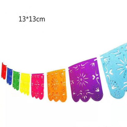 Papel Picado Paper Banners Mexican Party Decorations for Cinco de Mayo Day of The Dead Decorations Birthdays Mexican Flags