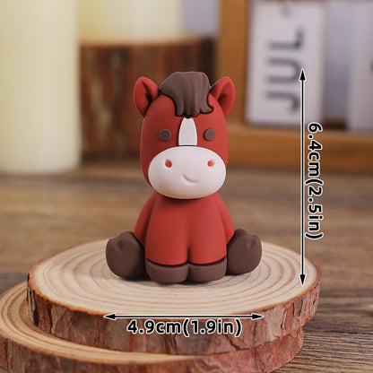 Farm Animals Cake Topper Rustic Cake Decoration Lambs, Ponies, Piglets, Chick,  Haystacks for Kids Happy Birthday Party Supplies
