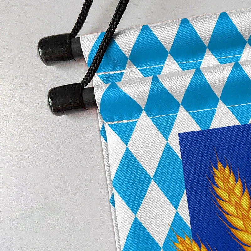 Beer Flag The Munich Oktoberfest Event Party Decorations Door Hanging Banner 1 Pair Tapestry Polyester Printed for Home Outdoor