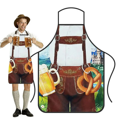 Funny Apron Super Muscle Kitchen Man Women Cooking Aprons Oktoberfest Bavarian Apron Adult Cozinha Tablier Cuisine Pinafore