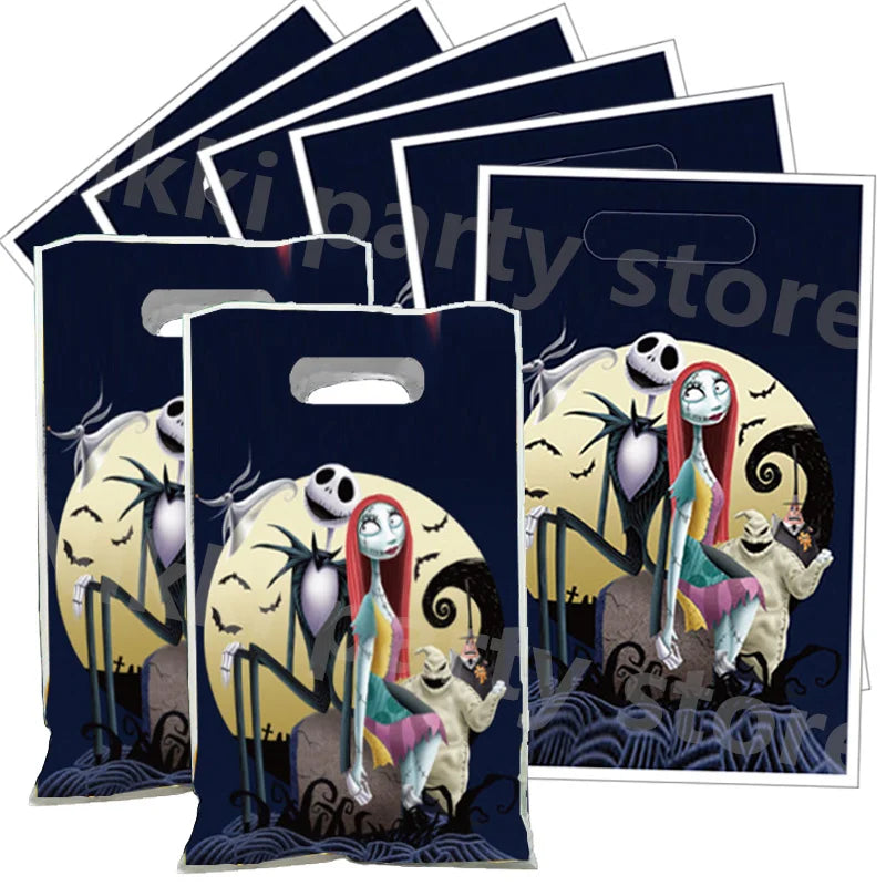 the Nightmare before Christmas Gift Bag Party Favors Plastic Candy Bag Child Party Loot Bags Kids Birthday Party Supplies Decor