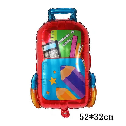 Crayon Box Pencil Foil Balloons School Bag Graduation Helium Balloon Learning Birthday Party Decor Start Back School Globos
