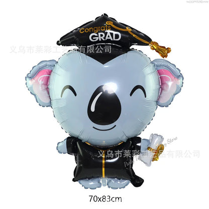 Giant Birthday Balloons School Graduation Party Decoration 2024 Congratulation Doctor Laurea Helium Foil Globos Baby Shower Gift