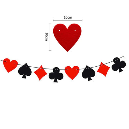 Casino Birthday Decorations Las Vegas Party Foil Curtains Backdrop Balloon New Years Eve Party Poker Decor Supplies