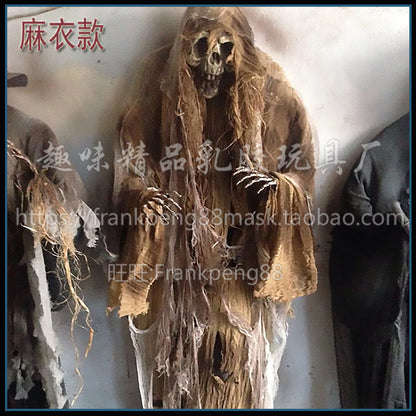 New Voice-Controlled Skull Hanging Ghost Halloween Haunted House Secret Room Props Bar KTV Set Decoration Pendant Horror